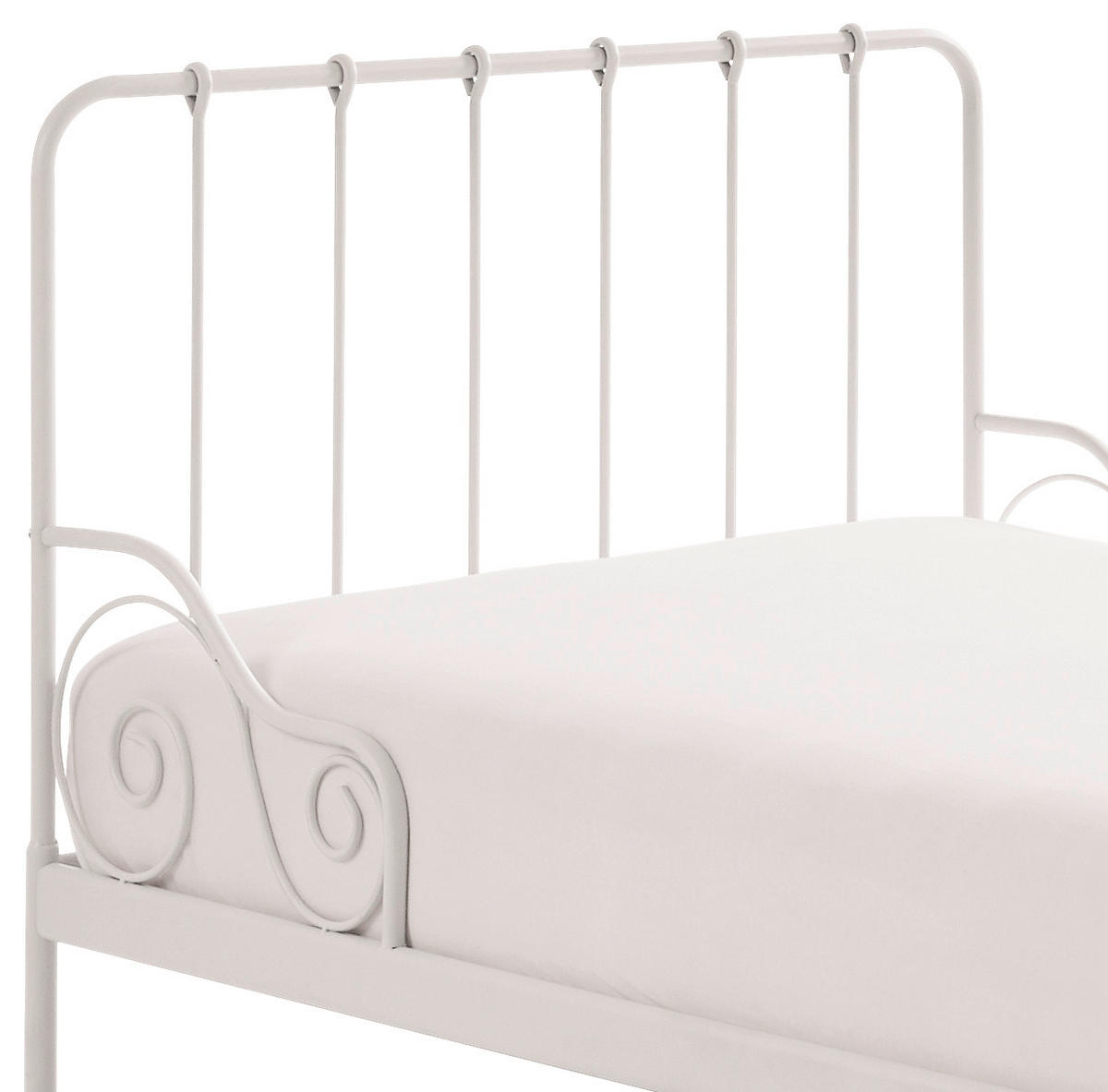 KINDER-/JUNIORBETT - Weiß, ROMANTIK / LANDHAUS, Holzwerkstoff/Metall (90/200cm) - MID.YOU