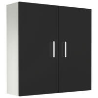 HÄNGESCHRANK 60/60/18 cm  - Silberfarben/Schwarz, MODERN, Holzwerkstoff/Metall (60/60/18cm) - MID.YOU