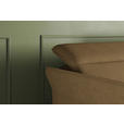ECKSOFA Olivgrün Flachgewebe Rücken echt, Kopfteilverstellung, Sitztiefenverstellung  - Schwarz/Olivgrün, KONVENTIONELL, Textil/Metall (272/175cm) - Carryhome
