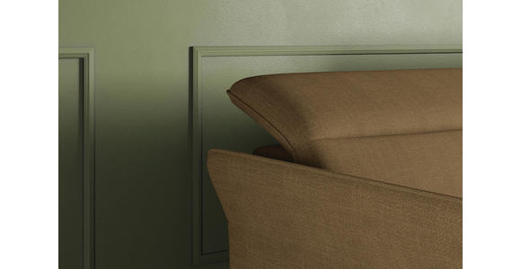 ECKSOFA Olivgrün Flachgewebe Rücken echt, Kopfteilverstellung, Sitztiefenverstellung  - Schwarz/Olivgrün, KONVENTIONELL, Textil/Metall (272/175cm) - Carryhome