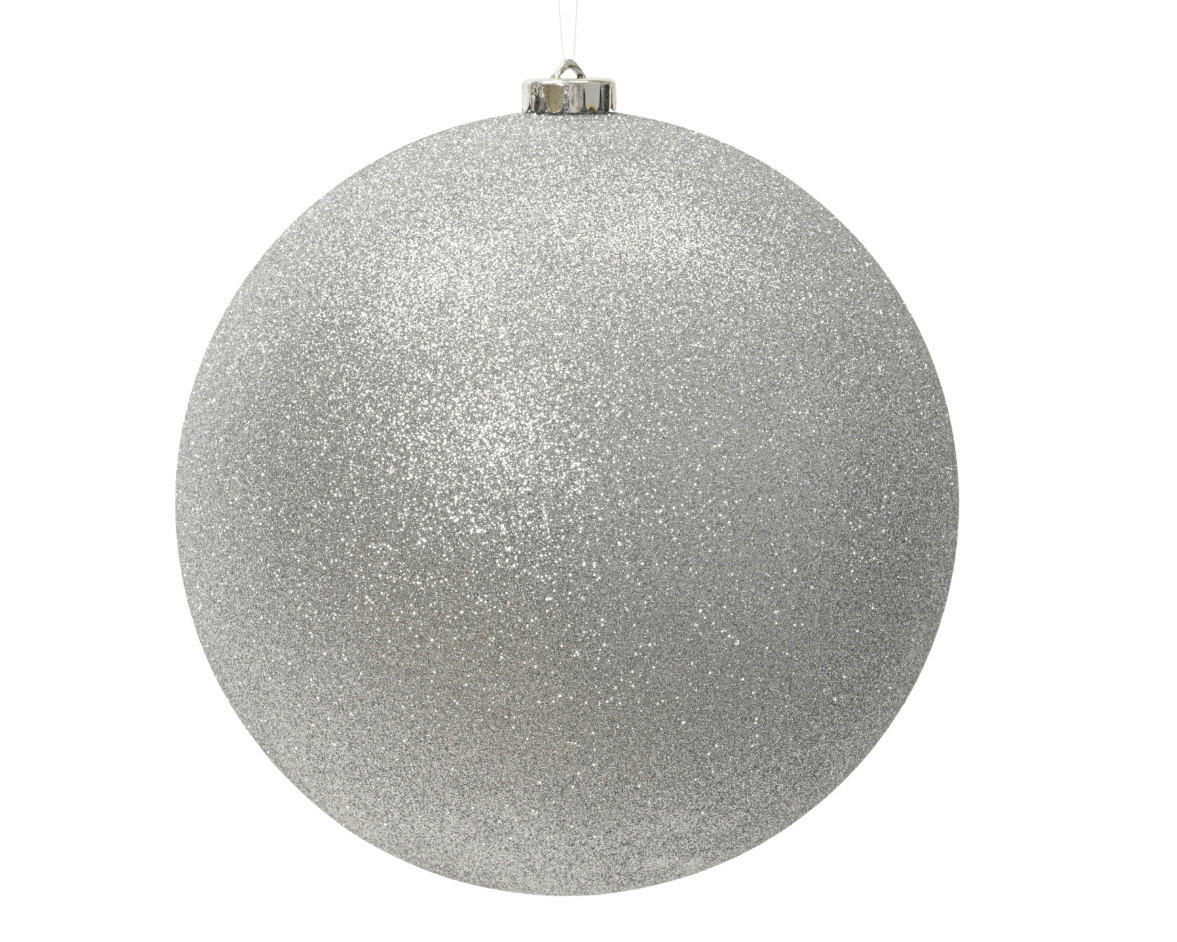 CHRISTBAUMKUGEL 25 cm  - Silberfarben, Basics, Kunststoff (25cm) - X-Mas