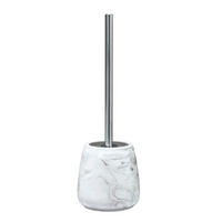 WC-BÜRSTENGARNITUR in Kunststoff  Kunststoff   - Chromfarben/Weiss, Lifestyle, Kunststoff/Stein (13,5/41,5cm) - Kleine Wolke