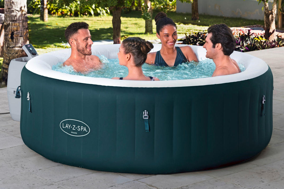 WHIRLPOOL MIAMI 60001 MIAMI AIRJET 196/66 cm  - Dunkelblau, KONVENTIONELL, Kunststoff/Metall (196/66cm) - Bestway