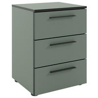 NACHTSCHRANK 45/61,4/40 cm  - Schilfgrün/Schwarz, MODERN, Holzwerkstoff/Kunststoff (45/61,4/40cm)