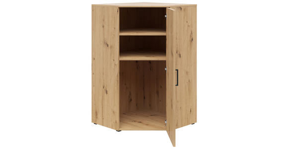 ECKKOMMODE 71,5/115/71,5 cm in Eiche Artisan - Anthrazit/Schwarz, MODERN, Holzwerkstoff/Kunststoff (71,5/115/71,5cm) - Carryhome