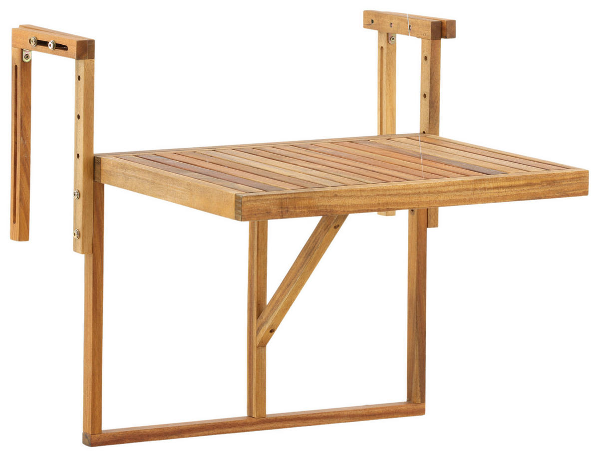 UTEBORD trä rektangulär  - akaciefärgad, Klassisk, trä (60/45/55cm) - Gardenson