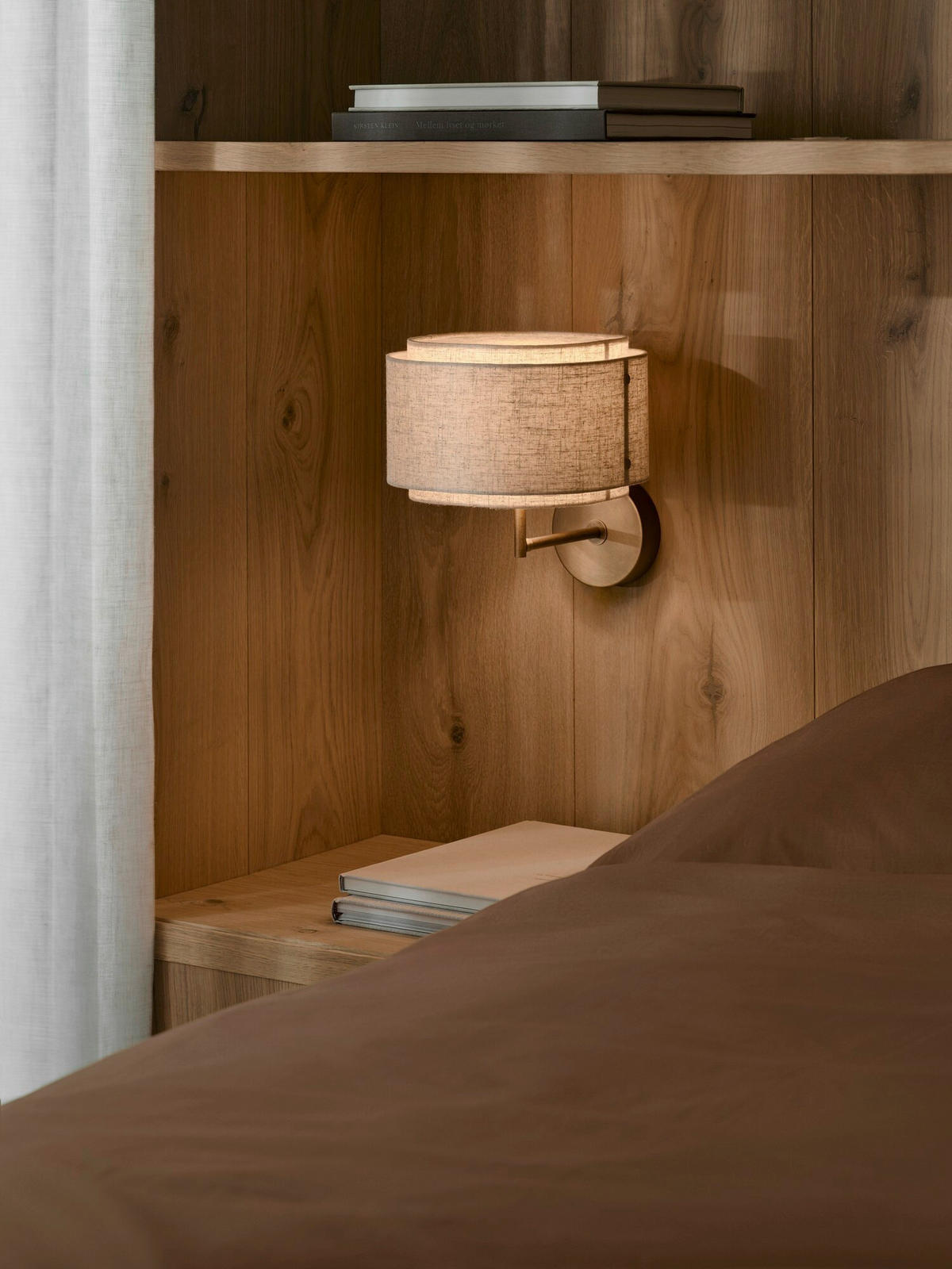 WANDLEUCHTE Takai 27,5/25 cm  - Beige, Design, Textil (27,5/25cm) - Nordlux