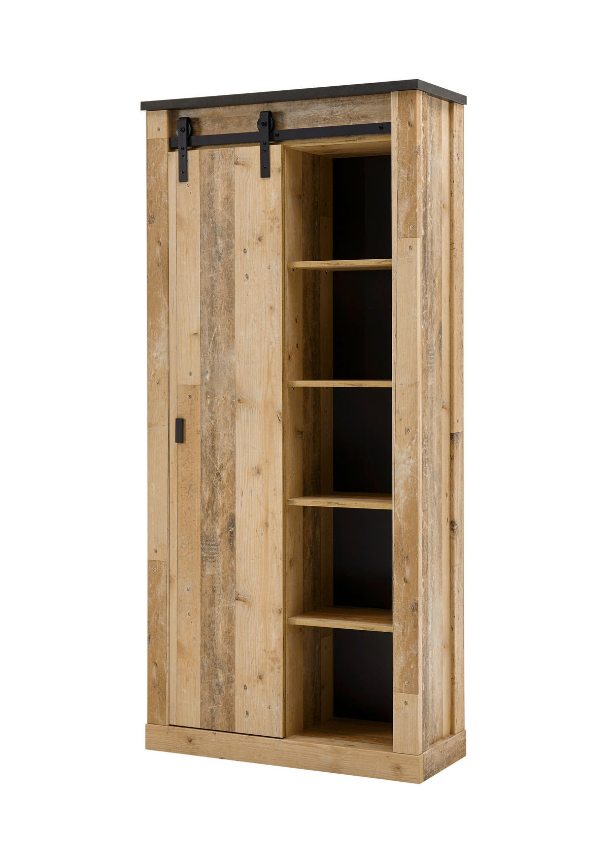 GARDEROBENSCHRANK  in 93/201/38 cm  - Anthrazit/Schwarz, Design, Holzwerkstoff/Metall (93/201/38cm) - Modante