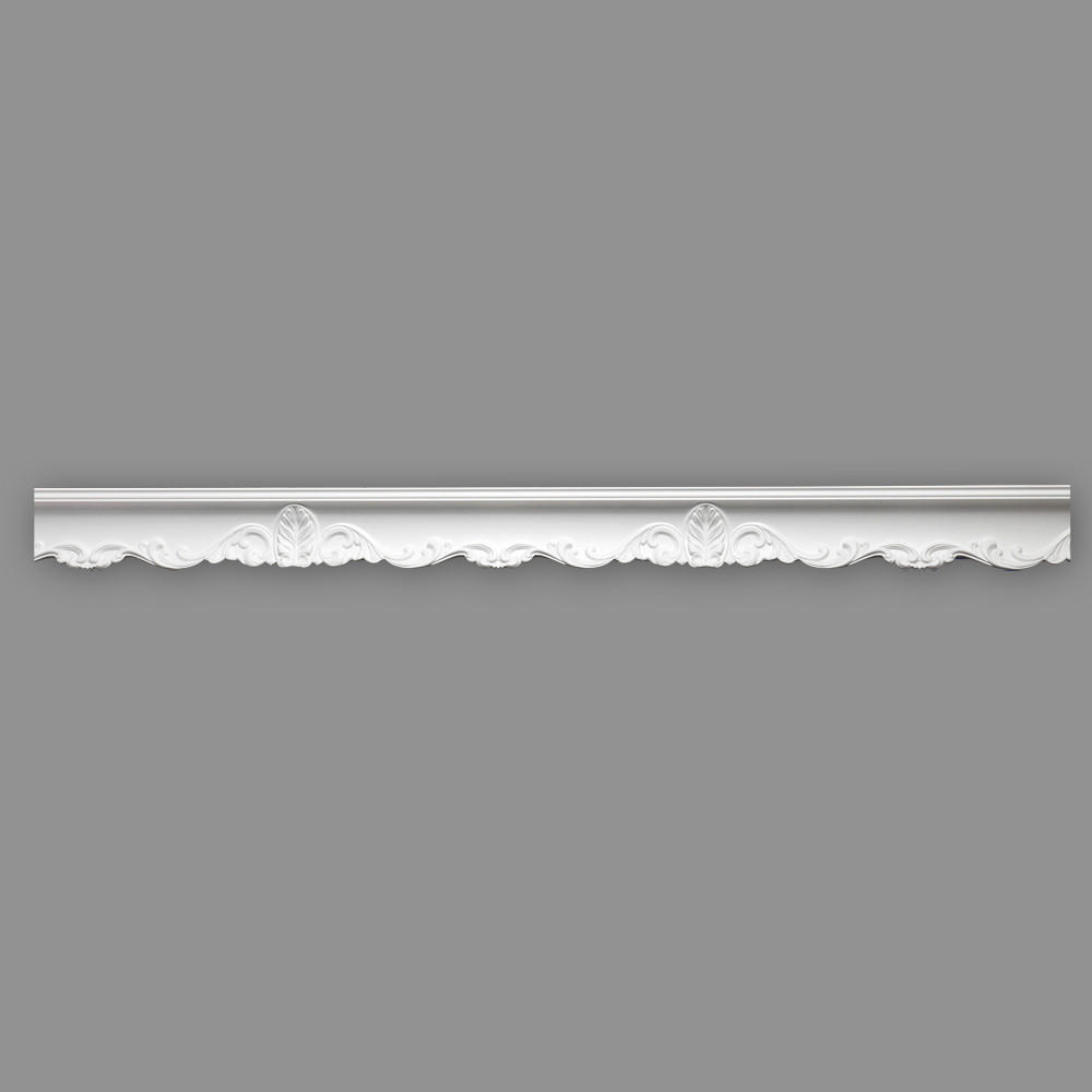 ZIERLEISTE 200/9,5/9,5 cm Weiß Kunststoff  - Weiß, Design, Kunststoff (200/9,5/9,5cm)