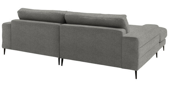 ECKSOFA  in Flachgewebe Hellgrau  177/253 cm  - Hellgrau/Schwarz, Design, Textil/Metall (177/253cm) - Dieter Knoll