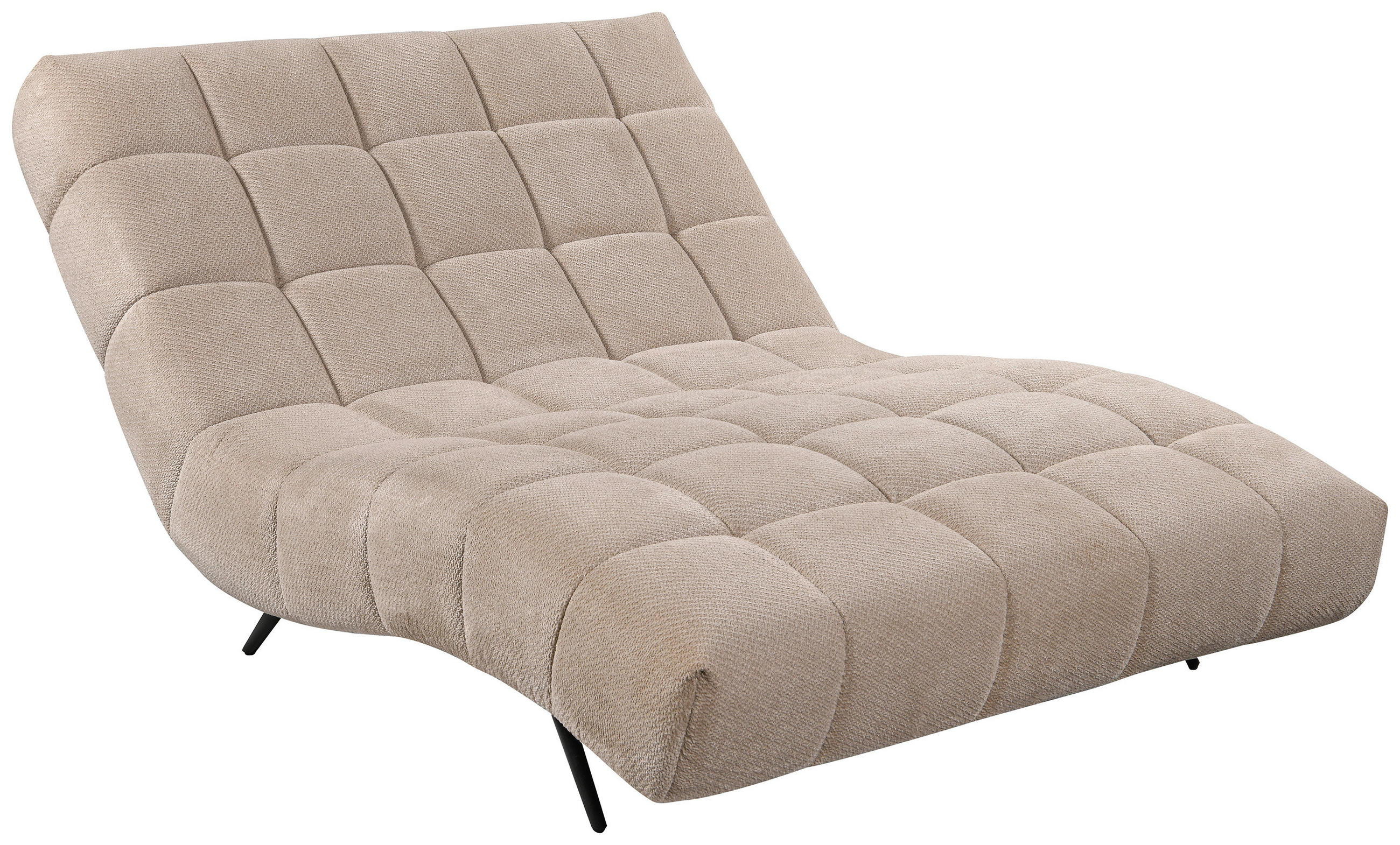RELAXLIEGE SERIO Chenille Creme  - Creme/Schwarz, Design, Textil/Metall (118/83/168cm) - MID.YOU