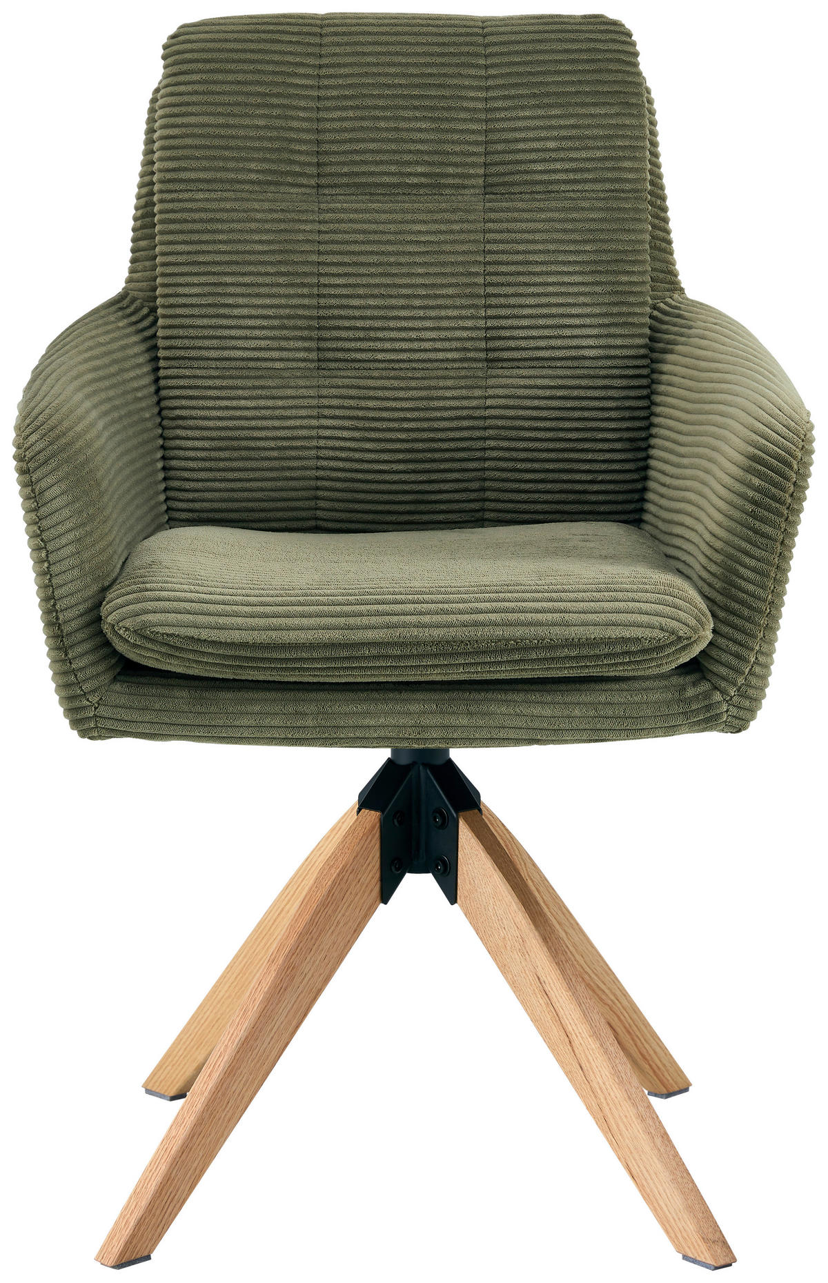 ARMLEHNSTUHL in Holz, Metall, Textil Grün  - Naturfarben/Grün, KONVENTIONELL, Holz/Textil (60/93/65,5cm) - Livetastic