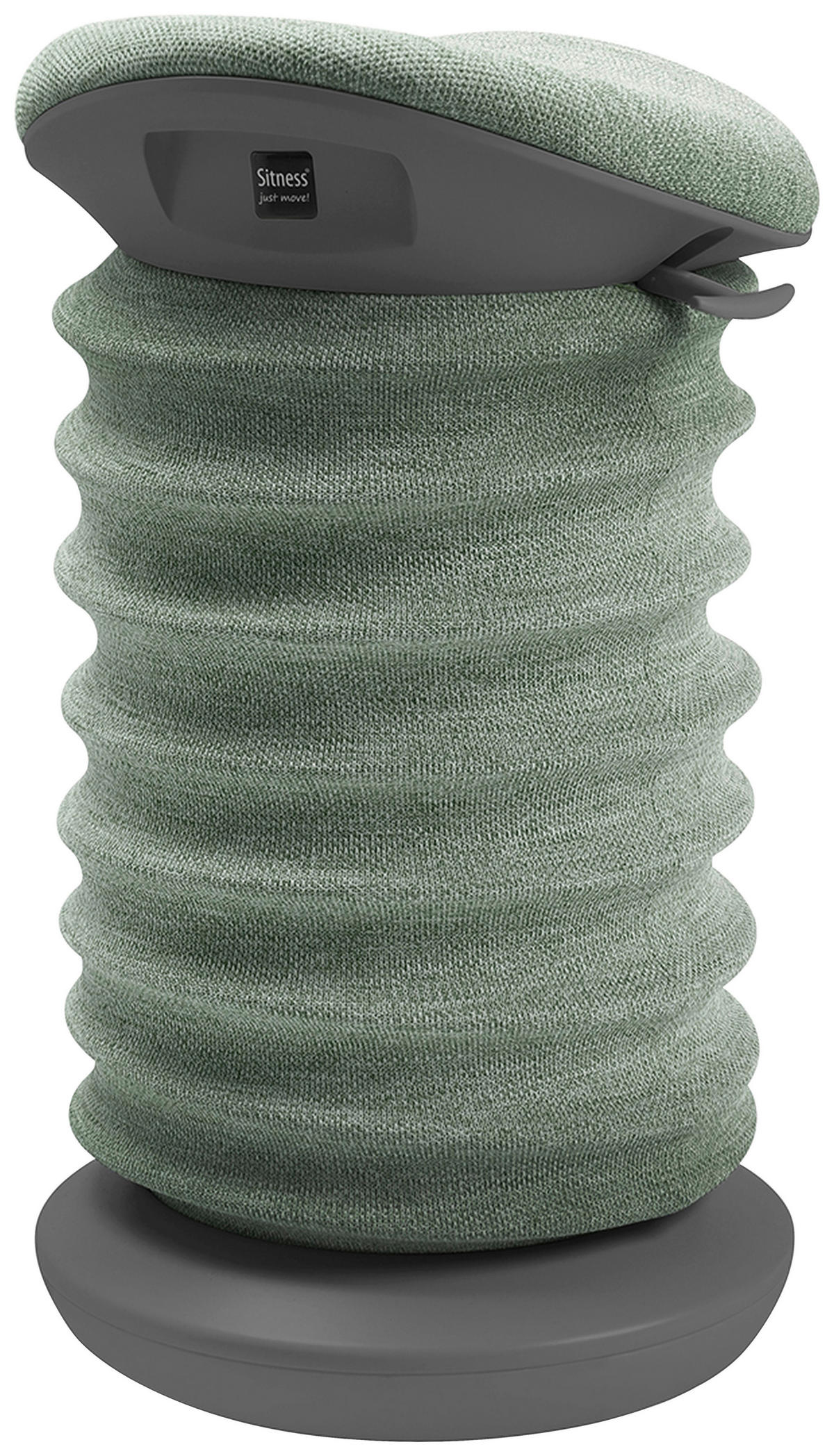 BÜROHOCKER Grau, Hellgrün  - Hellgrün/Grau, Design, Kunststoff/Textil (37,5/53-64/36cm) - Topstar