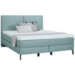 BOXSPRINGBETT 180/200 cm  in Jadegrün  - Jadegrün/Schwarz, KONVENTIONELL, Textil/Metall (180/200cm) - Dieter Knoll