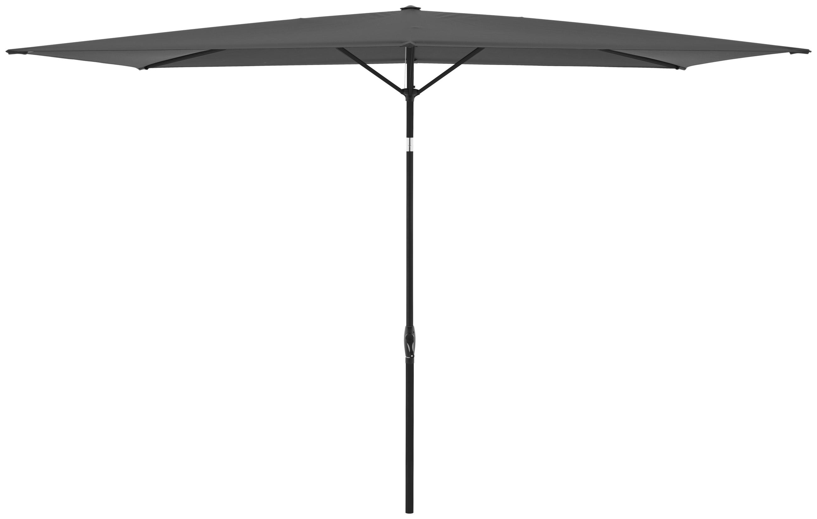 SONNENSCHIRM 300x200 cm Anthrazit  - Anthrazit, Design, Textil/Metall (300/200cm) - Dieter Knoll