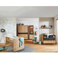 GITTERBETT Yunai 144,6/78/83,5 cm - Eichefarben/Anthrazit, Trend, Holzwerkstoff/Metall (144,6/78/83,5cm) - My Baby Lou