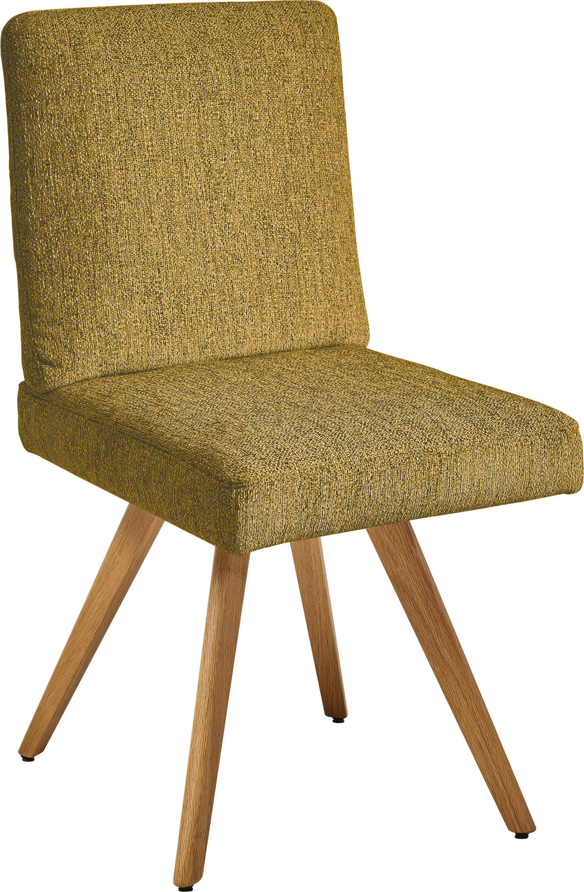STUHL  in Flachgewebe Holz, Textil  - Eichefarben/Gelb, Design, Holz/Textil (46/94/58cm) - Dieter Knoll