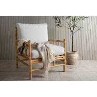 LOUNGESESSEL Hellbraun Bambus, Rattan  - Hellbraun, KONVENTIONELL, Holz/Textil (78/88/77cm) - Gardenson