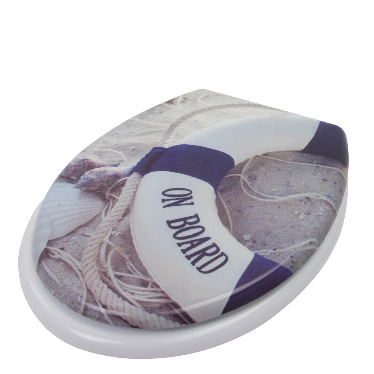 WC-SITZ Grau  - Grau, Basics, Kunststoff (45/36/5cm)