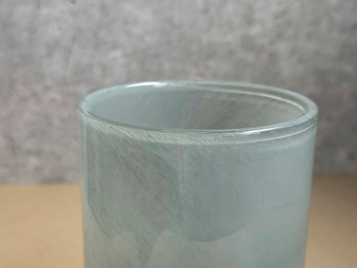 AKKU-TISCHLEUCHTE Ariva Pro 9,5/14,5 cm  - Graubraun/Hellgrau, Design, Glas/Metall (9,5/14,5cm)