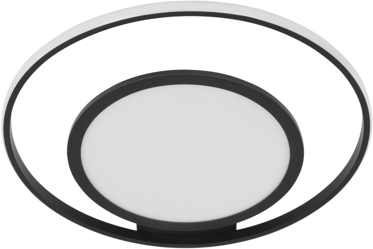 LED-DECKENLEUCHTE 55/54/10 cm    - Schwarz/Weiß, Trend, Kunststoff/Metall (55/54/10cm) - Novel