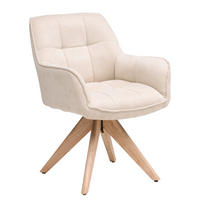 ARMLEHNSTUHL  Sitzfläche 360° drehbar Chenille  - Eichefarben/Beige, Basics, Holz/Textil (64/85/62cm) - Livetastic