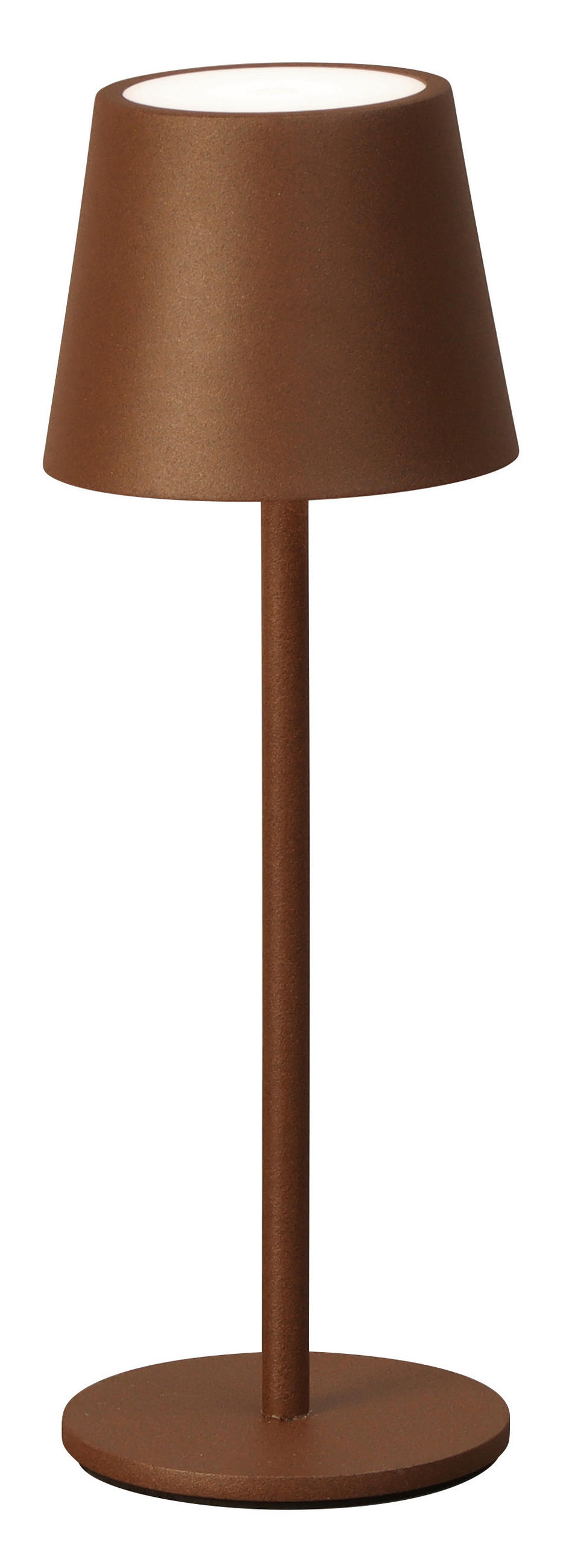 AKKU-TISCHLEUCHTE Roxi 9/24,5 cm  - Rostfarben, KONVENTIONELL, Metall (9/24,5cm)