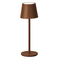 AKKU-TISCHLEUCHTE Roxi 9/24,5 cm  - Rostfarben, KONVENTIONELL, Metall (9/24,5cm)