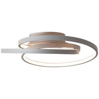 LED-DECKENLEUCHTE Labyrinth 40/13 cm   - Grau, KONVENTIONELL, Glas/Metall (40/13cm)