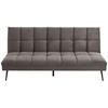 SCHLAFSOFA in Samt Grau  - Schwarz/Grau, MODERN, Textil/Metall (178/84/98cm) - MID.YOU