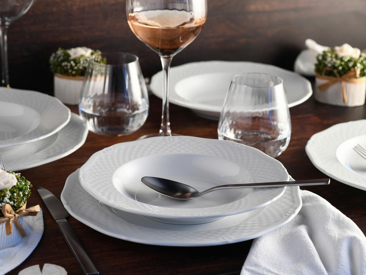 TAFELSERVICE Arianne Weiss 12-teilig  - Weiß, Basics, Keramik - Creatable