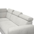 ECKSOFA inkl. Funktionen Grau Samt  - Grau, Design, Holz/Textil (206/261cm) - Venda