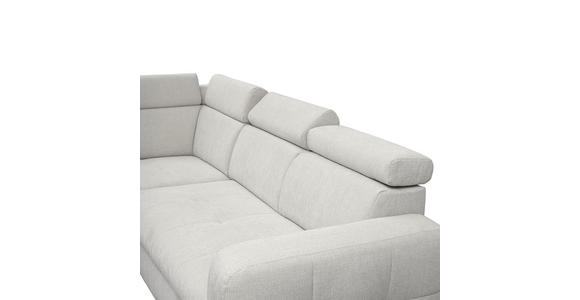 ECKSOFA inkl. Funktionen Grau Samt - Grau, Design, Holz/Textil (206/261cm) - Venda