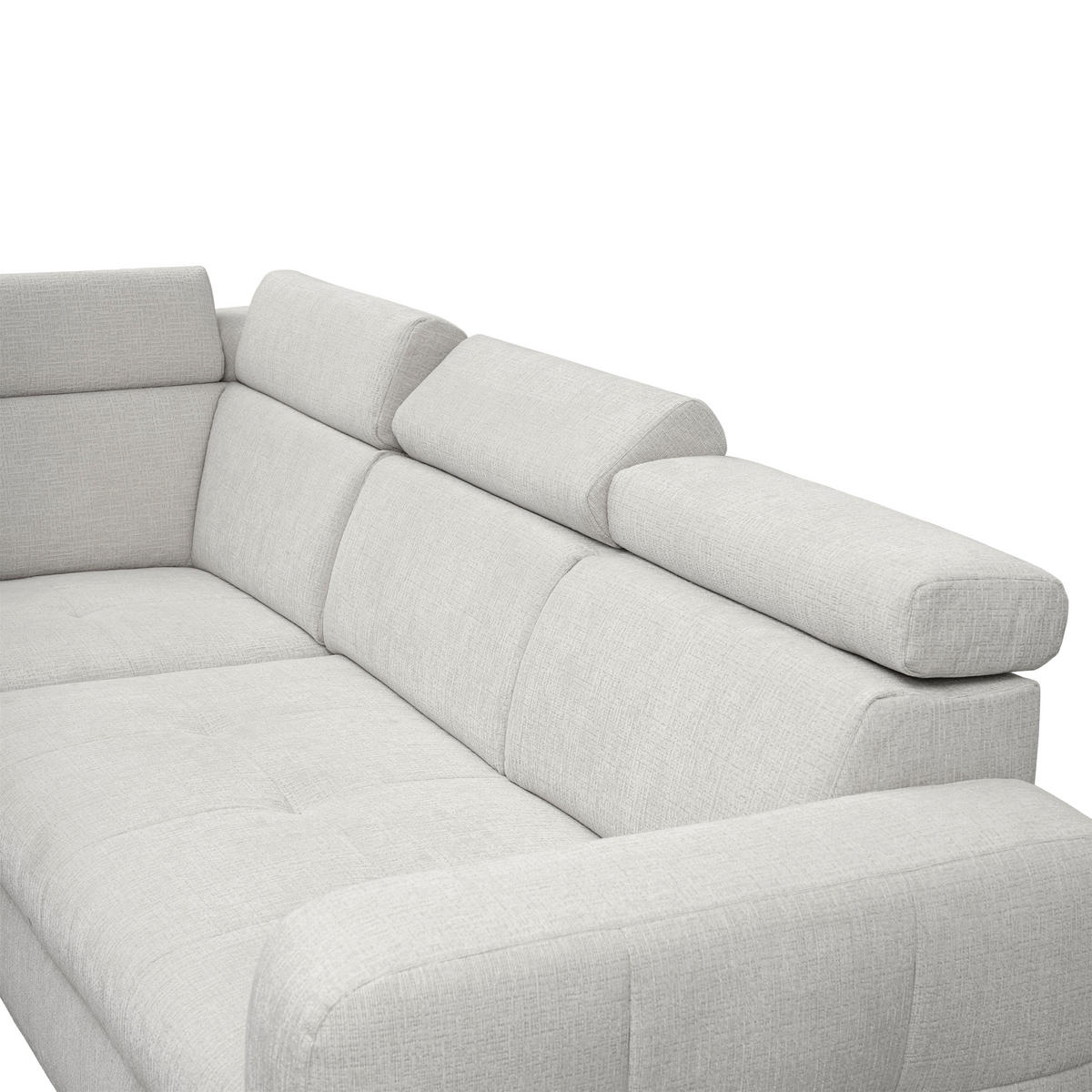 ECKSOFA inkl. Funktionen Grau Samt  - Grau, Design, Holz/Textil (206/261cm) - Venda