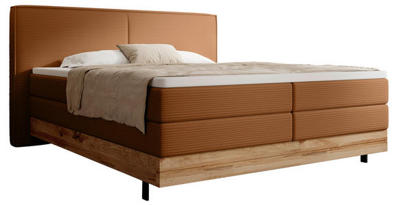 BOXSPRINGBETT 140/200 cm  in Braun  - Schwarz/Braun, Natur, Holz/Textil (140/200cm) - Valnatura