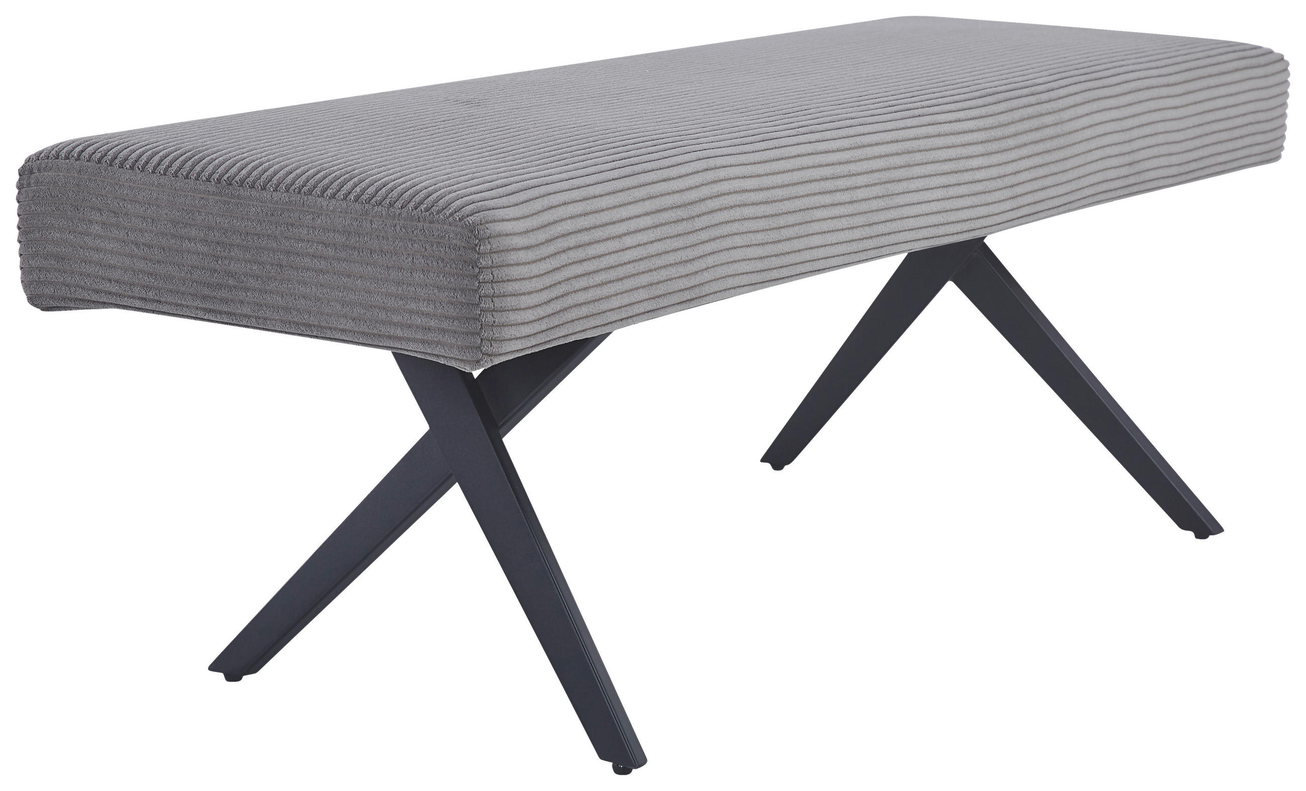 SITZBANK in Metall, Textil Dunkelgrau  - Dunkelgrau/Schwarz, KONVENTIONELL, Textil/Metall (140/49/47cm) - MID.YOU