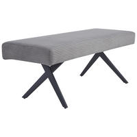 SITZBANK in Metall, Textil Dunkelgrau  - Dunkelgrau/Schwarz, KONVENTIONELL, Textil/Metall (140/49/47cm) - MID.YOU
