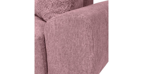 ECKSOFA  in Flachgewebe Altrosa  - Schwarz/Altrosa, KONVENTIONELL, Textil/Metall (180/295cm) - Carryhome
