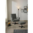 SESSEL in Teddystoff Grau  - Schwarz/Grau, Design, Textil/Metall (60/94/86cm) - Dieter Knoll