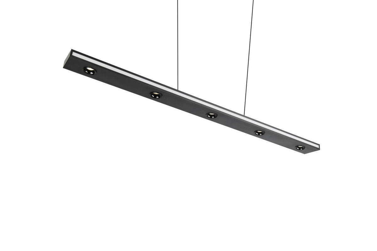 LED-PENDELLEUCHTE 109/9/200 cm    - Weiss/Schwarz, Design, Kunststoff/Metall (109/9/200cm) - Trio Leuchten