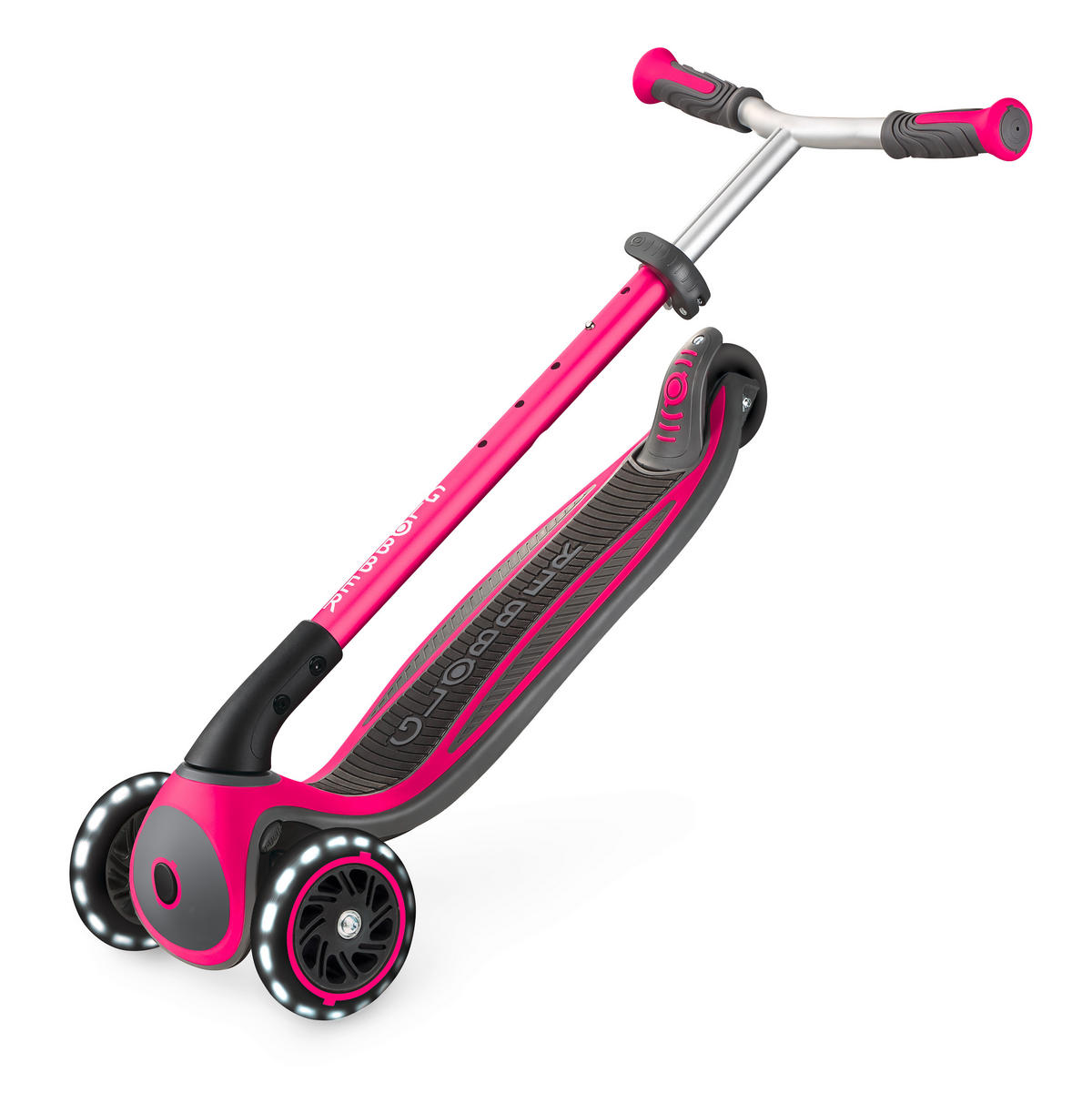 KINDERSCOOTER MASTER LIGHTS  - Pink, Basics (61/37/94cm) - GLOBBER
