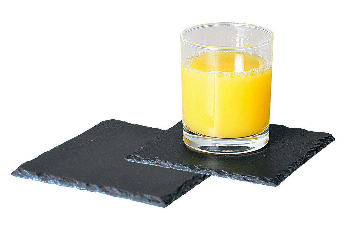 SERVIERPLATTE  - Schwarz, Basics, Stein (13/13/0,6cm) - Homeware Profession.