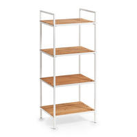 STANDREGAL Bambus Naturfarben, Weiß  - Naturfarben/Weiß, Basics, Holz/Metall (39/95/33cm) - Zeller Present