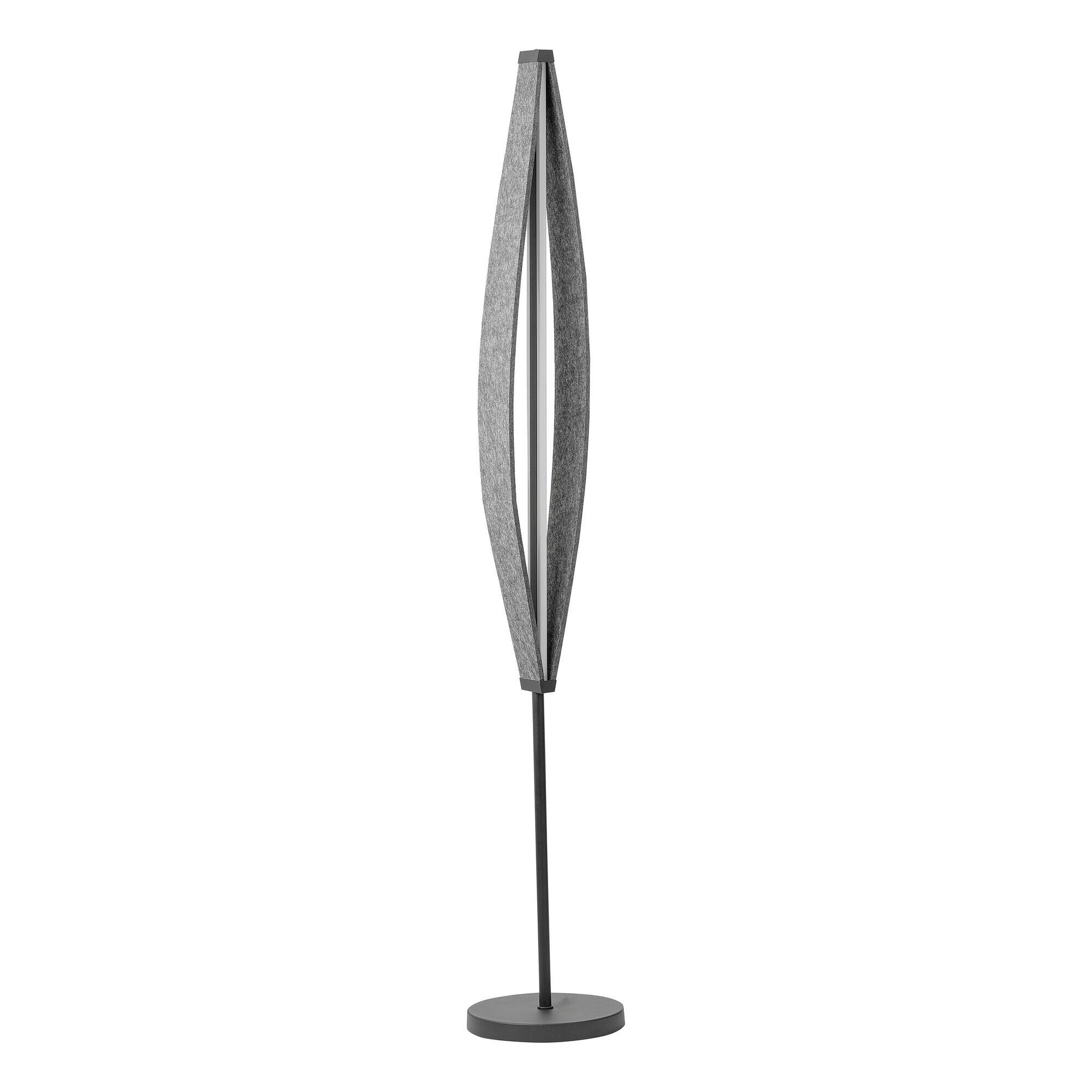 LED-STEHLEUCHTE 25/152,5 cm    - Dunkelgrau, Design, Kunststoff/Textil (25/152,5cm) - Osram