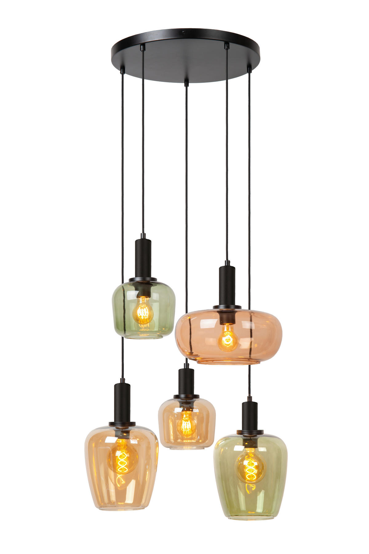 LED-PENDELLEUCHTE 65/65/174 cm  - KONVENTIONELL, Glas (65/65/174cm) - Lucide