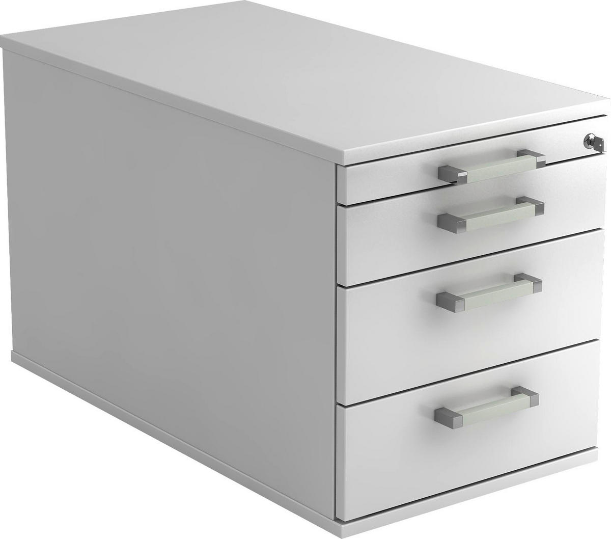 ROLLCONTAINER 42,8/51,2/80 cm  - Chromfarben/Weiß, KONVENTIONELL, Holzwerkstoff/Kunststoff (42,8/51,2/80cm) - Venda