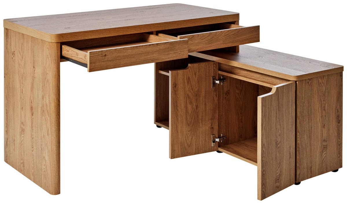 ECKSCHREIBTISCH 140/118/76 cm  in Eichefarben  - Eichefarben, Modern, Holzwerkstoff (140/118/76cm) - Livetastic