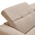 ECKSOFA in Struktur Sandfarben  - Sandfarben/Eichefarben, Design, Holz/Textil (305/163cm) - Novel