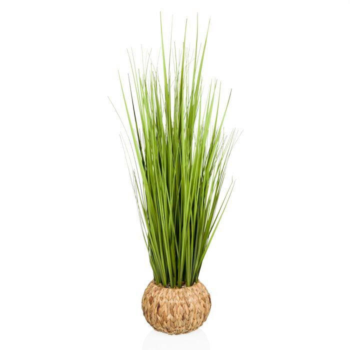 UMĚLÁ ROSTLINA pampová tráva  - zelená/světle hnědá, Moderní, plast/přírodní materiály (30/112/30cm) - MID.YOU