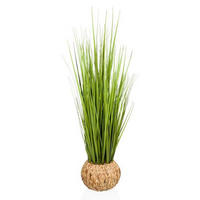 UMĚLÁ ROSTLINA pampová tráva  - zelená/světle hnědá, Moderní, plast/přírodní materiály (30/112/30cm) - MID.YOU